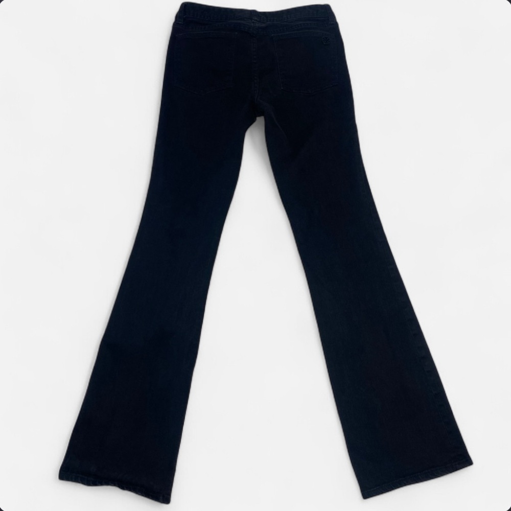 Tory Burch Women’s Classic Tory Boot Cut Jeans Black Size 28 - Picture 2 of 11